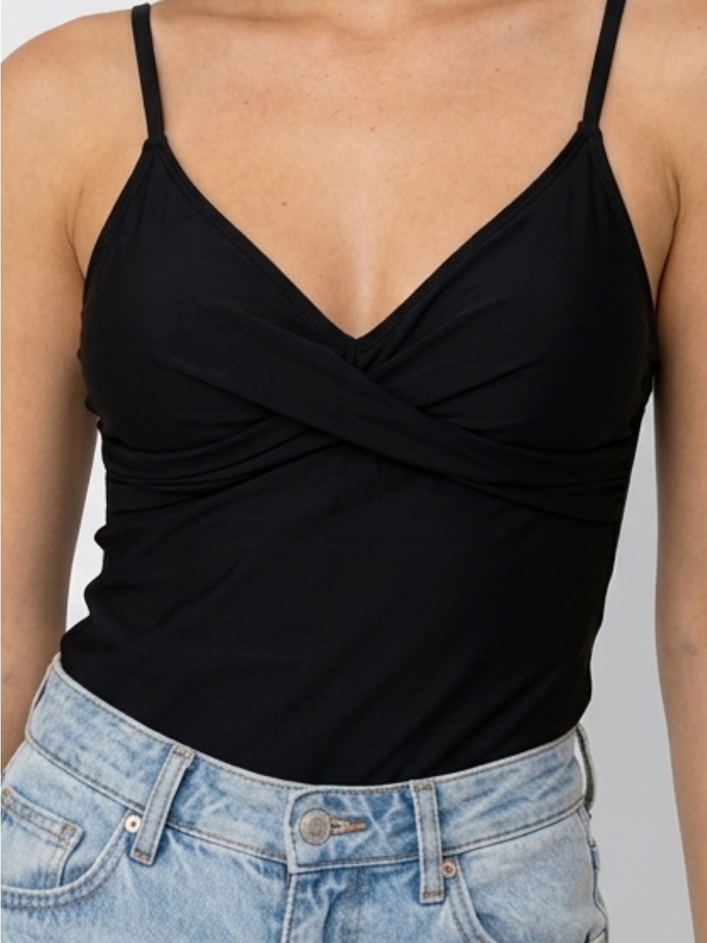 Tankini top Black Small - NWT